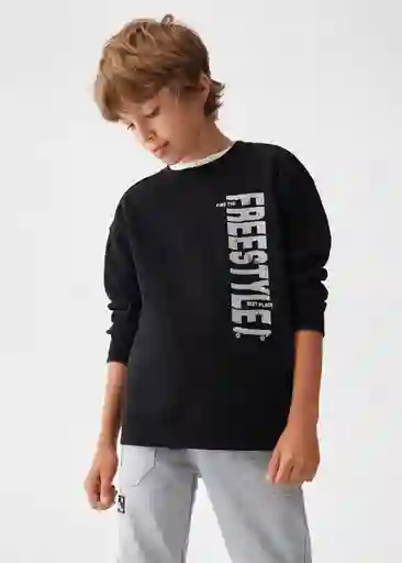 Sudadera Albert51 Negro Talla 08 Niños Mango