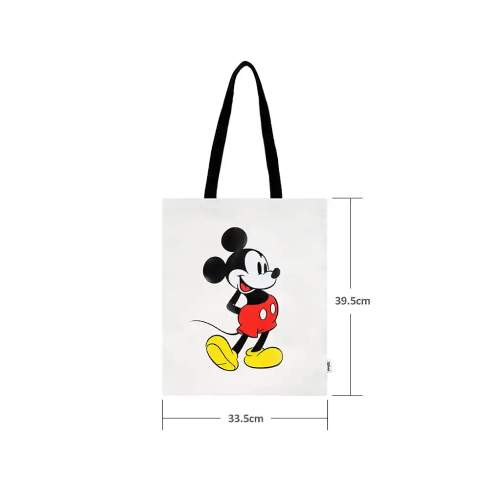 Miniso Bolsa Para Compras Mickey Mouse Mediana Blanca