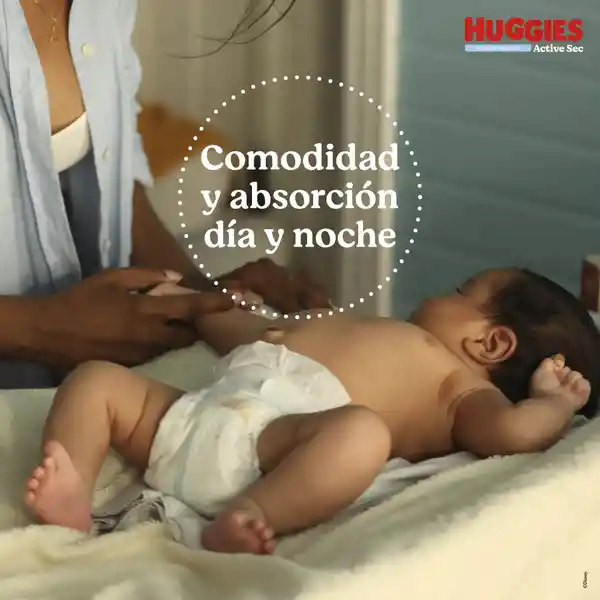 Pañales Huggies Active Sec Etapa 1/P Comodida y Absorción 50 Und