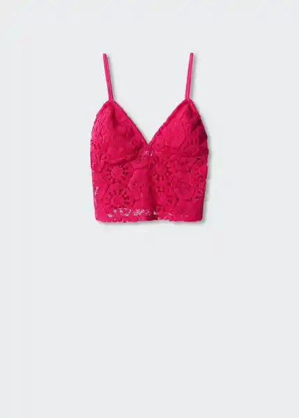 Top Turqueta Fucsia Talla XS Mujer Mango