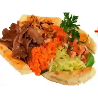 Plato Kebab Mixto Res y Pollo