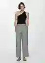 Top Asim Negro Talla XS  Mujer Mango