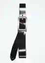 Cinturón Nov Negro Talla L Mujer Mango