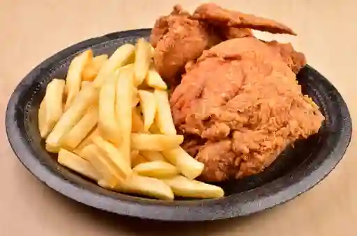 1/4 Pollo Broasted Gratis Papas a la Francesa
