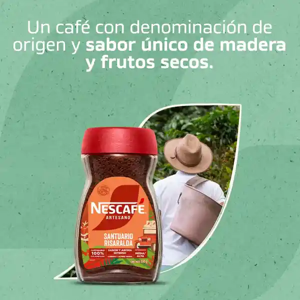 Café instantáneo NESCAFÉ ARTESANO Santuario Risaralda x 85g