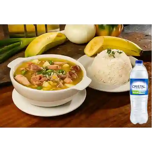 Combo Sopa de Menudencias + Cristal Sin Gas 600 ml