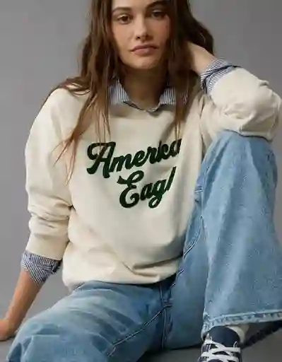 Buzo Mujer Blanco Talla: SMALL 2418106 American Eagle