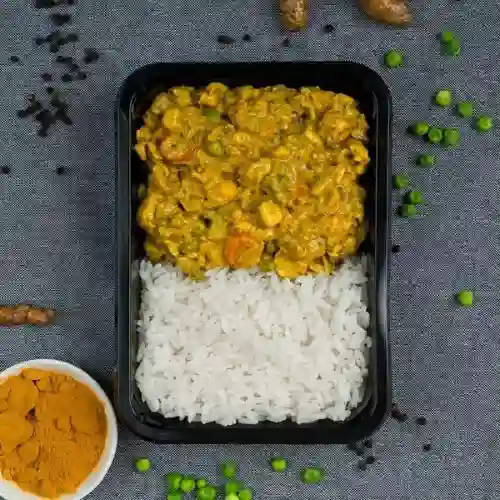 Pollo Al Curry Def+ Arroz + Mix Verduras