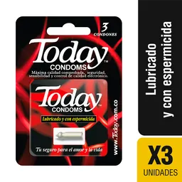 Today Condones Lubricado y con Espermicida