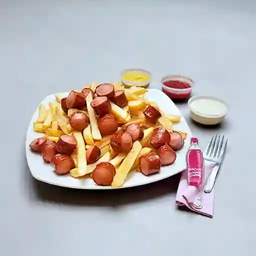 Combo Salchipapa + Postobón Manzana 400 ml
