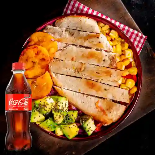 Combo Chicken Bowl (Plancha) + Manantial Sin Gas 600ML