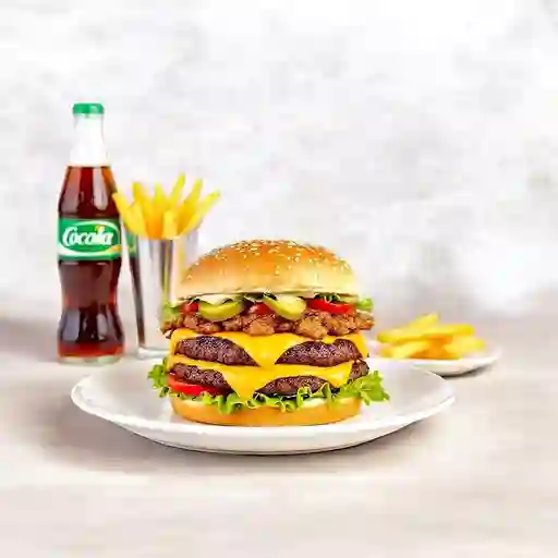 Combo De Hamburguesa Doble Carne