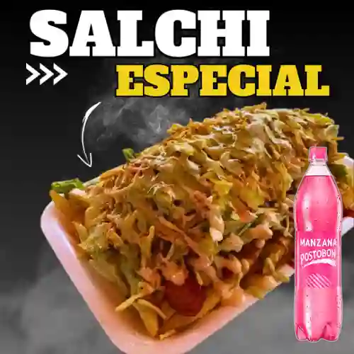 Combo Salchipapa Especial + Manzana 1 L