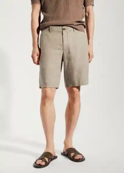 Bermuda Carp Khaki Talla 44 Hombre Mango