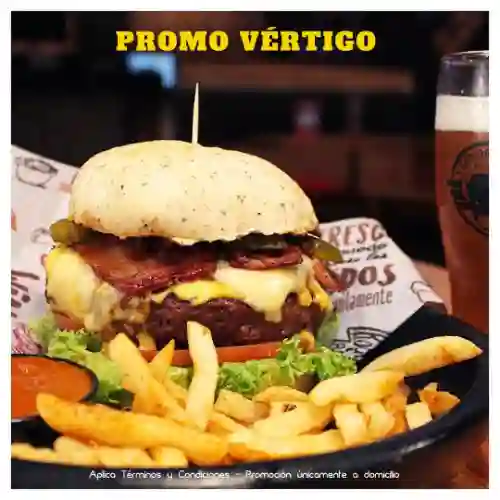 2 Hamburguesas Vértigo Res - Promoción