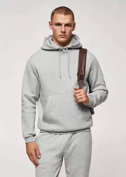 Buzo Sudadera Bono Gris Medio Vigoré Talla L Hombre Mango