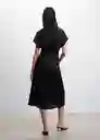 Vestido Amore Negro Talla L Mujer Mango