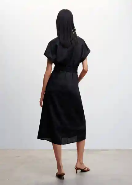 Vestido Amore Negro Talla L Mujer Mango