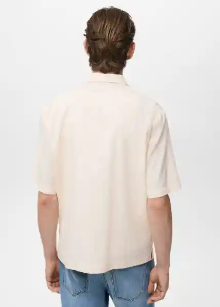 Camisa Giulios Crudo Talla M Hombre Mango