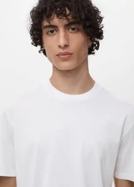Camiseta Bellow Blanco Talla L Hombre Mango