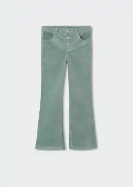 Pantalón Velveton Verde Pastel Talla 10 Niñas Mango