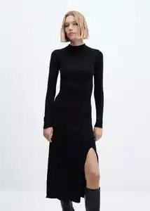 Vestido Percebe Negro Talla XS Mujer Mango