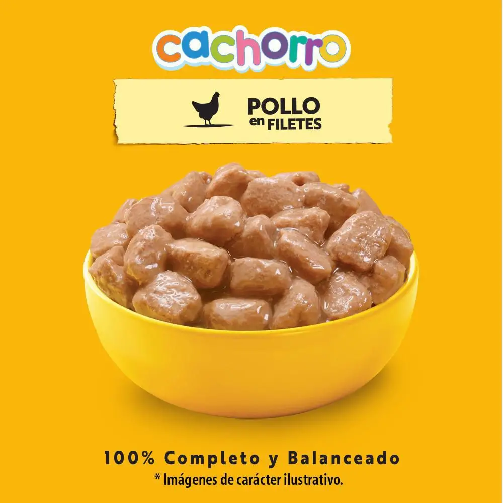 Pedigree Alimento Húmedo para Perro Cachorro Sabor a Pollo eb Filetes