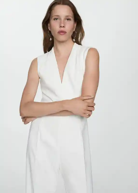 Mono Aty-l Blanco Talla Xs Mujer Mango