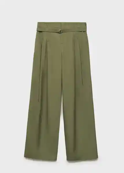 Pantalón Cubi Khaki Talla 38 Mujer Mango