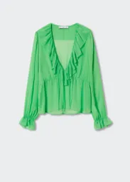 Blusa Green Verde Talla Xs Mujer Mango