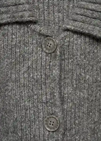 Abrigo Cardigan Cardi Gris Talla 19 Teen Niñas Mango