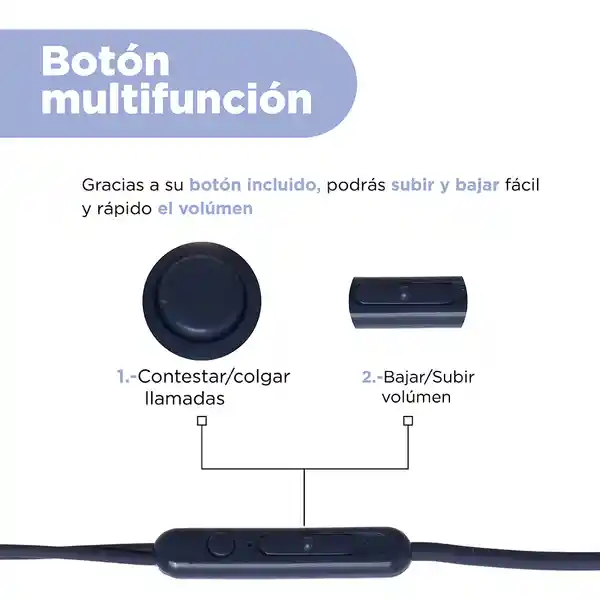 Audífonos 3 Life is For Fun Serie Azul 5 mm Miniso