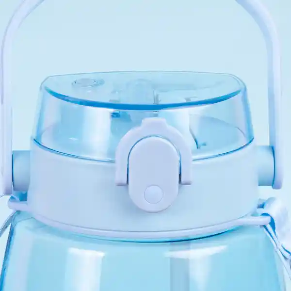 Botella Correa y Tapa Mini Family Azul 1300 mL Serie Miniso