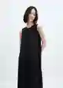 Vestido Linda-A Negro Talla M Mujer Mango