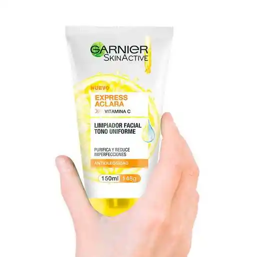 Garnier-Skin Active Gel Limpiador Facial Express Aclara