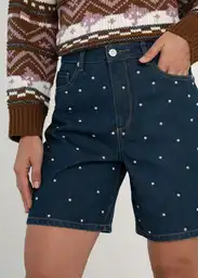 Short Elin Mujer Azul Indico Oscuro Talla 10 459G351 Naf Naf