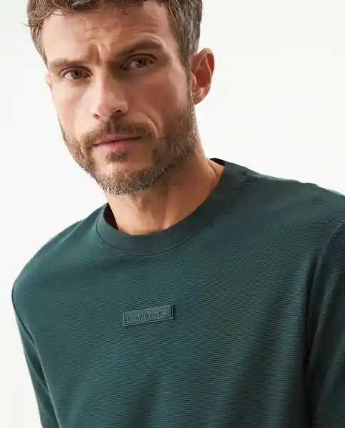 Camiseta Horizontal Verde Galloway Ultraoscuro L Chevignon