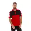 Marithé Francois Girbaud Camiseta Polo Rojo y Negro Talla S