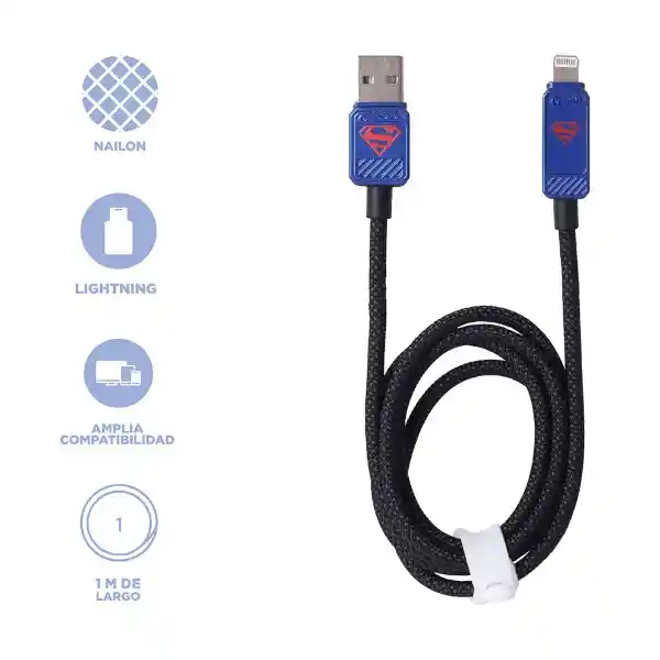 Cable de Carga Rápida y Datos 8 Pins Serie dc Superman Miniso