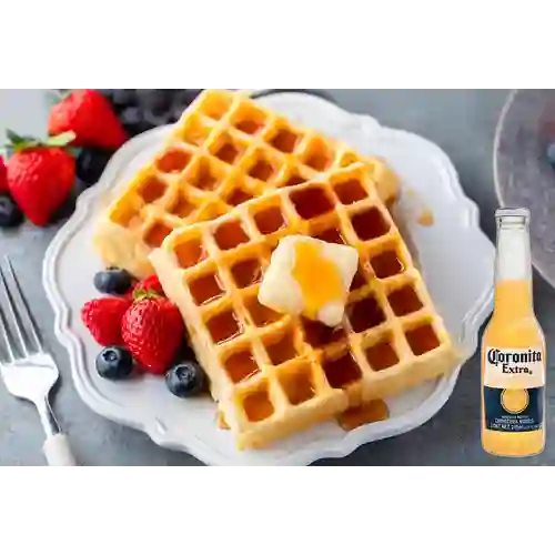 Combo American Waffles + Corona 210 ml