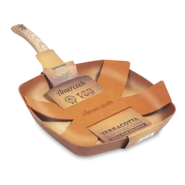 Amercook Sartén Plancha Terracota 28 cm