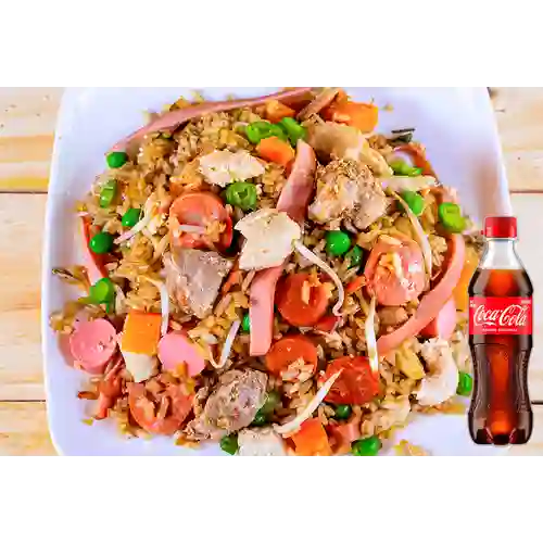 Combo Arroz 5 Carnes Personal +Cocacola Orig 400ml