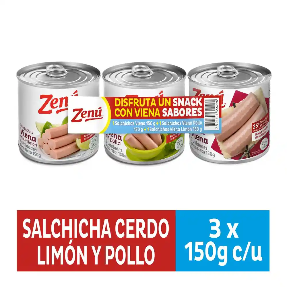 Zenú salchicha de cerdo limon y pollo