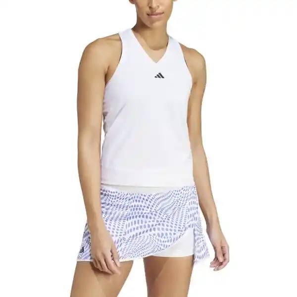 Adidas Polera Club Tank V Blanco Para Mujer Talla XS