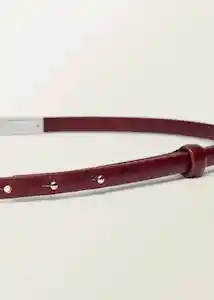 Cinturón Sela Rojo Talla S Mujer Mango