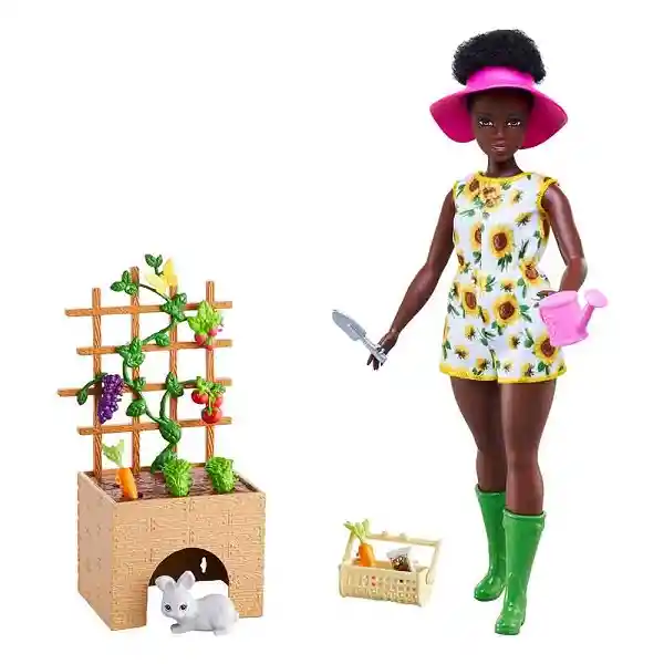 Barbie Muñeca Jardinería y Mascotas