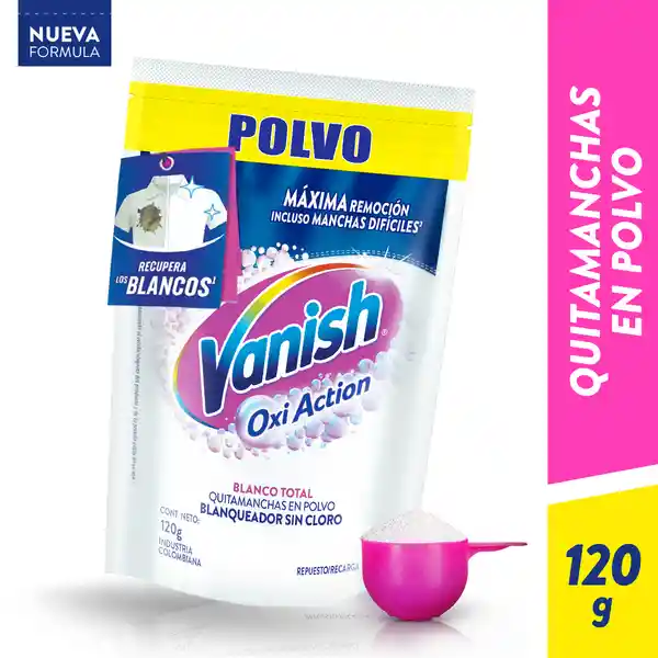 Vanish Desmanchador en Polvo Oxi Action Para Ropa Blanca