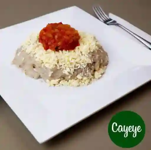 Cayeye con Hogao y Queso Derretido