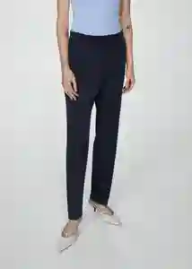 Pantalón Boreal Marino Talla 44 Mujer Mango