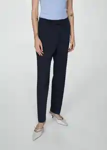 Pantalón Boreal Marino Talla 44 Mujer Mango